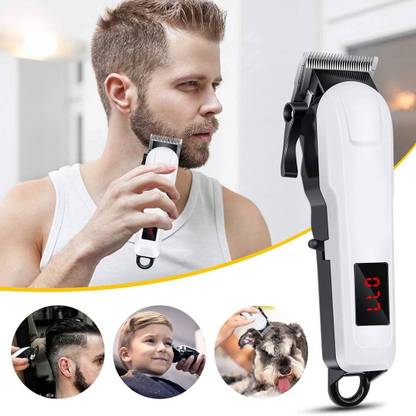 KAMI HEAVY DUTY 300 MINS RUN TIME PROFESSIONAL HAIR CUTTING AND SHAVING TRIMMER Fully Waterproof Grooming Kit 300 min  Runtime 4 Length Settings