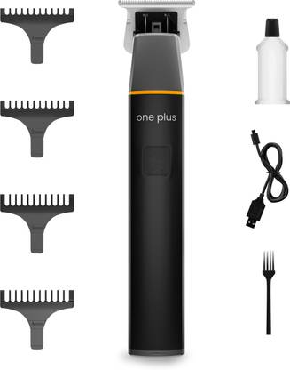One Plus OP 541 Cordless Professional Hair Trimmer Washable T Blade Trimmer 120 min  Runtime 4 Length Settings