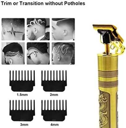 UZAN T9 Hair Trimmer For Men, Hair Clipper Fully Waterproof Fully Waterproof Grooming Kit 90 min  Runtime 4 Length Settings