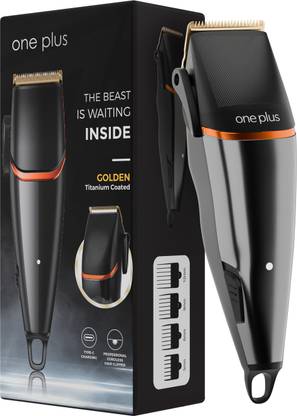 One Plus OP 971 Cordless Professional Hair Clipper Titanium coated blade Trimmer 150 min  Runtime 12 Length Settings