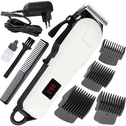 FABUNIK Men's 809A Rechargeable Professional Hair Clipper & Hair Trimmer | LCD Display Fully Waterproof Trimmer 180 min  Runtime 5 Length Settings
