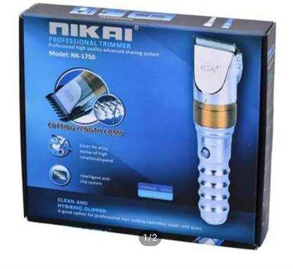 NIKAI Professional hair trimmer NK 1750 clipper all metal body Trimmer 120 min  Runtime 8 Length Settings