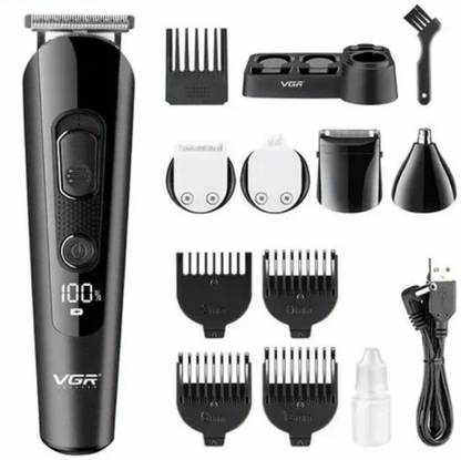 VGR V-175 Professional Cord & Cordless Grooming Kit Trimmer 150 min  Runtime 5 Length Settings