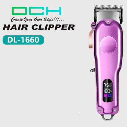 DCH DL-1660 d Multicolor Rechargeable Hair Clipper With Digital Display Trimmer 120 min  Runtime 4 Length Settings