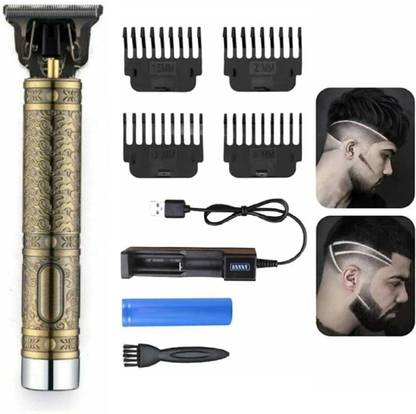 LICHEE Battery Opreated Beard, Mustache, Head and Body hair Golden Shaver Trimmer Trimmer 120 min  Runtime 4 Length Settings