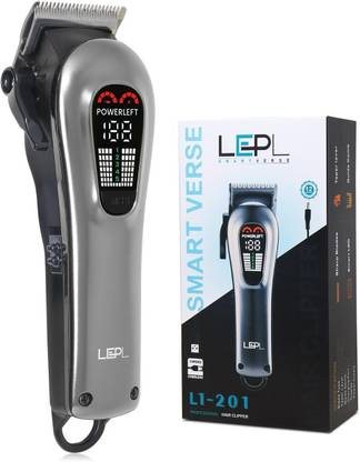 LEPL L1-201 Smart Professional Hair Clipper with Led Display, Taper lever, Hair Trimmer 180 min  Runtime 6 Length Settings