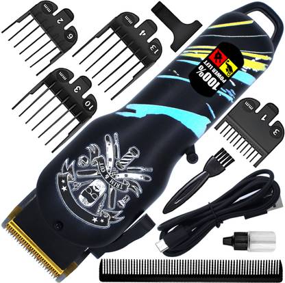 Groomic High Quality GD Rechargeable Professional Low Noise Hair Clipper Beard Moustache Fully Waterproof Trimmer 410 min  Runtime 8 Length Settings