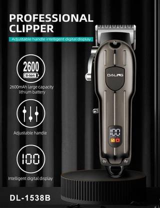 Drake DL-1538B, LED Display, Cordless, 3 Hours USB Charging Hair Clipper/ Trimmer 180 min  Runtime 15 Length Settings