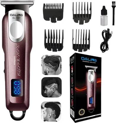 DALING PROFESSIONAL DL-1097 LED Display Rechargeable Hair Clipper Trimmer 120 min  Runtime 4 Length Settings