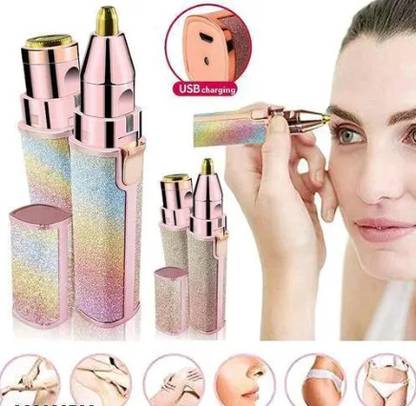 Votvy A1 Portable 2 In 1 Eyebrow Remover and Pain less Hair Remov Fully Waterproof Trimmer 60 min  Runtime 2 Length Settings