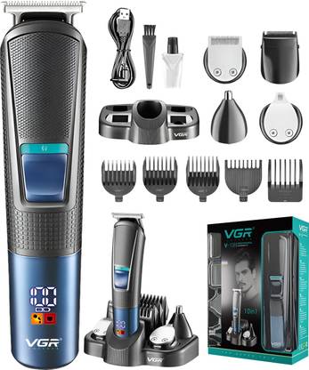 VGR V-108 Professional 10 in 1 Grooming Kit Trimmer 120 min  Runtime 7 Length Settings