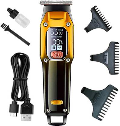 Crostal Rechargeable AC type powerful motor trimmer with stainless blade (as per stock ) Fully Waterproof Grooming Kit 90 min  Runtime 0 Length Settings