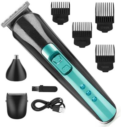 DFRU New 3 IN 1 Beard Razor Nose Hair Trimmer Rechargeable Clipper Grooming Kit 60 min  Runtime 4 Length Settings