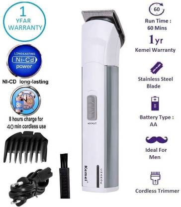 Kemei km-028 Trimmer 120 min  Runtime 4 Length Settings