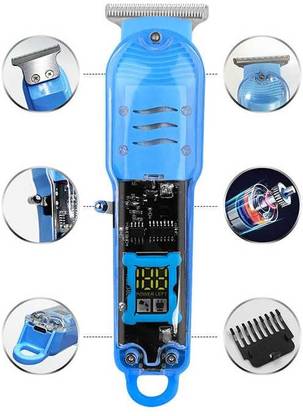 YMS Transparent Hair Clipper Original Set Hair Clipper for Shaving Fully Waterproof Trimmer 100 min  Runtime 10 Length Settings