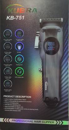 KBURA KB-751 Trimmer 180 min  Runtime 6 Length Settings