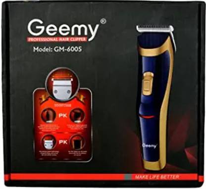 Geemy 6005 Trimmer 60 min  Runtime 4 Length Settings