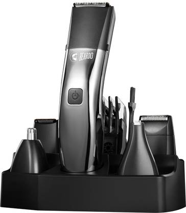 BEARDO Chrome Beast Grooming Kit Trimmer 90 min  Runtime 40 Length Settings