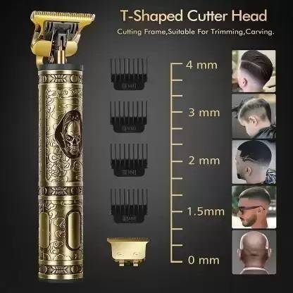 ZATCO Golden Trimmer Haircut Grooming Kit Metal Body Trimmer 120 min  Runtime 4 Length Settings