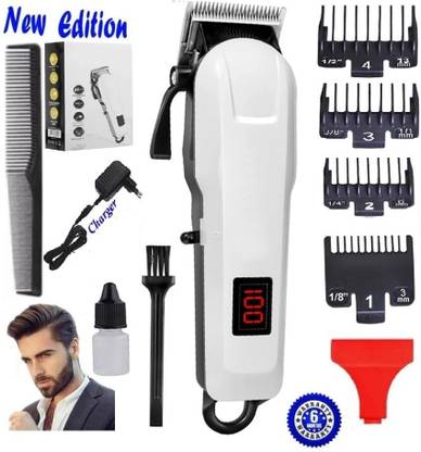 Zeno volt Professional Rechargeable LED Display powerfull High Performance Salon Trimmer 240 min  Runtime 5 Length Settings