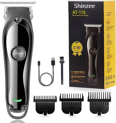 SHINZEE AT-118 Men's Electric Hair Trimmer with 2 Speed Settings USB Rechargeable Trimmer 90 min  Runtime 3 Length Settings