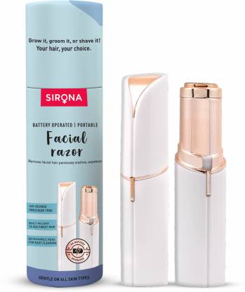 SIRONA Portable Electronic Facial Razor for Women Trimmer 120 min  Runtime 0 Length Settings