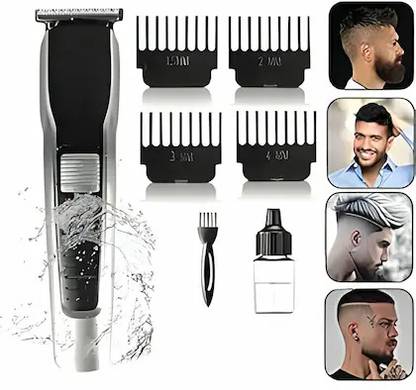 Flitz Trending Professional AT-538 Classic Beard Trimmer & Hair Cutting N39 Fully Waterproof Trimmer 120 min  Runtime 4 Length Settings