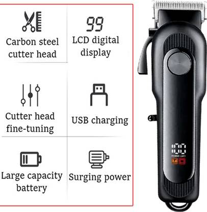 FHY Professional Hair Trimmer Rechargeable Clipper For Men Fully Waterproof Trimmer 240 min  Runtime 4 Length Settings