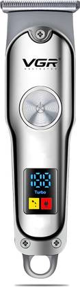 VGR V-290 Professional Hair Clipper with LED Display Trimmer 120 min Runtime 4 Length Settings  (Silver)