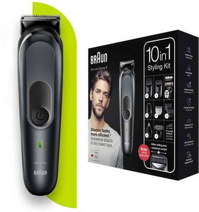 Braun MGK7331, 10-in-1 Beard Trimmer for Men, AutoSense technology, All-in-One Tool Trimmer 100 min  Runtime 13 Length Settings