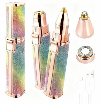 ZEPHYRWAVE Blawless 2-in-1 Rechargeable Eyebrow Trimmer -Facial Hair Remover for Women TR22 Trimmer 70 min  Runtime 4 Length Settings