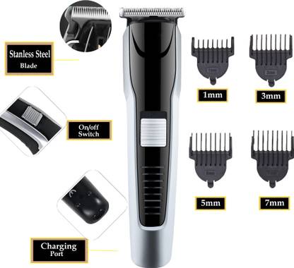 ZYRIAN 538 Professional Rechargeable Hair Clipper and Fully Waterproof Trimmer 45 min  Runtime 4 Length Settings