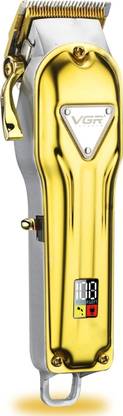 VGR V-140 Cord/Cordless Rechargeable 2500mAh Lithium Battery Professional Hair Clipper (Gold) Trimmer 300 min  Runtime 4 Length Settings