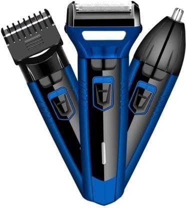 MILLYAND GM-6617 3in1 multipurpose beard,Ear,Nose,Hair trimmer & shaver zero machine Grooming Kit 60 min  Runtime 4 Length Settings