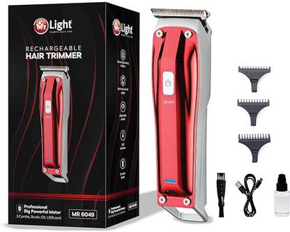 Mr.Light Rechargeable Hair & Beard Trimmer ||1 .5Hrs Runtime || Adjustable Speed| MR6049 Trimmer 120 min  Runtime 3 Length Settings