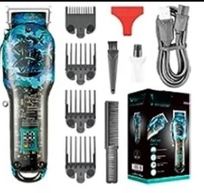 singh Hair clipper trimmer transparent lid display rechargeable Trimmer 120 min  Runtime 6 Length Settings