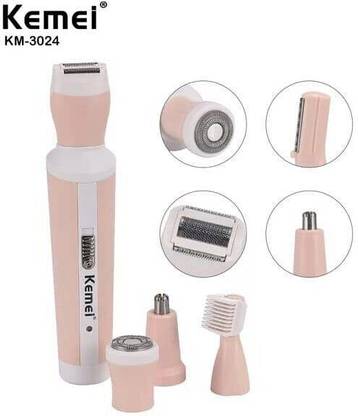 Kemei WOMEN SHAVER,TRIMMER,HAIR REMOVER,NOSE TRIMMER EYEBROW TRIMMER Trimmer 70 min  Runtime 4 Length Settings