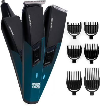 BOMBAY SHAVING COMPANY 11-in-1 Power Groomer Beard & Body Trimmer For Men, Beard, Body, Nose & Ears Trimmer 90 min  Runtime 11 Length Settings
