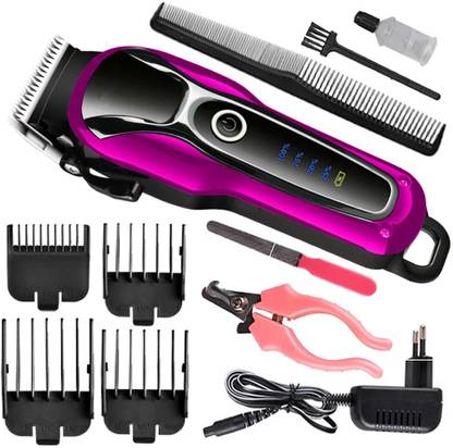 KMEY Hair Trimmer Electric Rechargeable Pet Grooming Clippers hair clipper kit Fully Waterproof Trimmer 150 min  Runtime 3 Length Settings