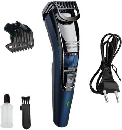 KMI EII Premium Quality Rechargeable Cordless unisex Beard Mustache Hair Fully Waterproof Trimmer 60 min  Runtime 1 Length Settings
