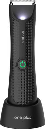 One Plus Pubic Hair Trimmer Waterproof Cordless No Nick Ball Shaver Trimmer 120 min  Runtime 4 Length Settings