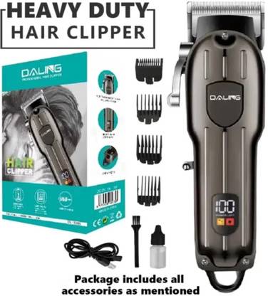 DALING Darling DL 1538 LED DISPLAY RECHARGEABLE HAIR CLIPPER Trimmer 180 min  Runtime 4 Length Settings