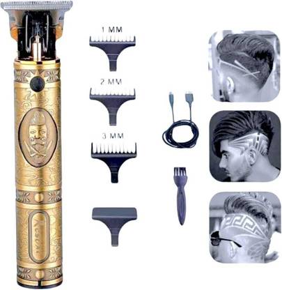 ZYRIAN Professional Golden t99 Trimmer Haircut Grooming Kit Metal Body Rechargeable 11 Trimmer 45 min  Runtime 4 Length Settings