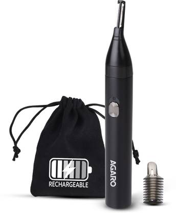 AGARO Nose & Ear Hair Trimmer, Eyebrow Trimming, Rechargeable, Stainless Steel Blade, Trimmer 120 min  Runtime 1 Length Settings