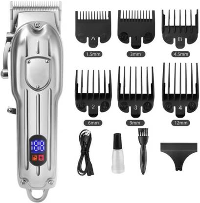singh Da ling geemy professional hair clipper led display rechargeable Trimmer 180 min  Runtime 6 Length Settings