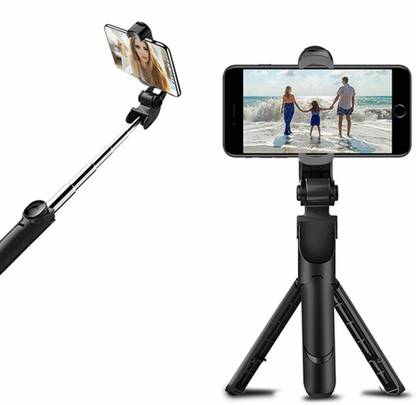 SURYAKUSH Newest Wireless Bluetooth Foldable XT-02 Mini Tripod Extendable Selfie Stick Monopod, Tripod