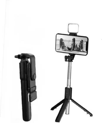 DHAN GRD R1S bt Selfie Sticks with Remote and Selfie Light, 3-in-1 Tripod Stand Monopod, Tripod