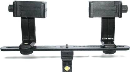 SHOPEE Dual 360 Degree Mobile Vertical Bracket Tripod Mount Adapter with 1/4" Screw Monopod