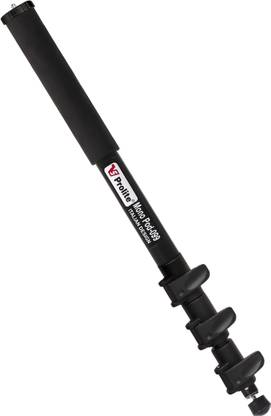 Prolite Monopod with Dual Mount Thread Adapter (1/4inch and 3/8inch) | Italian Flip Locks | Rubber Grip | Upto 10kg Payload Monopod