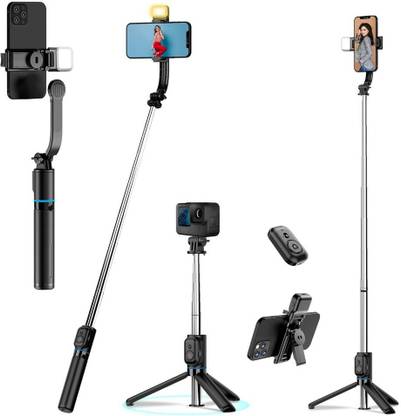 Digimate Selfie Stick for Anti Shake Shooting Tripod stand for Camera & Ring light Monopod